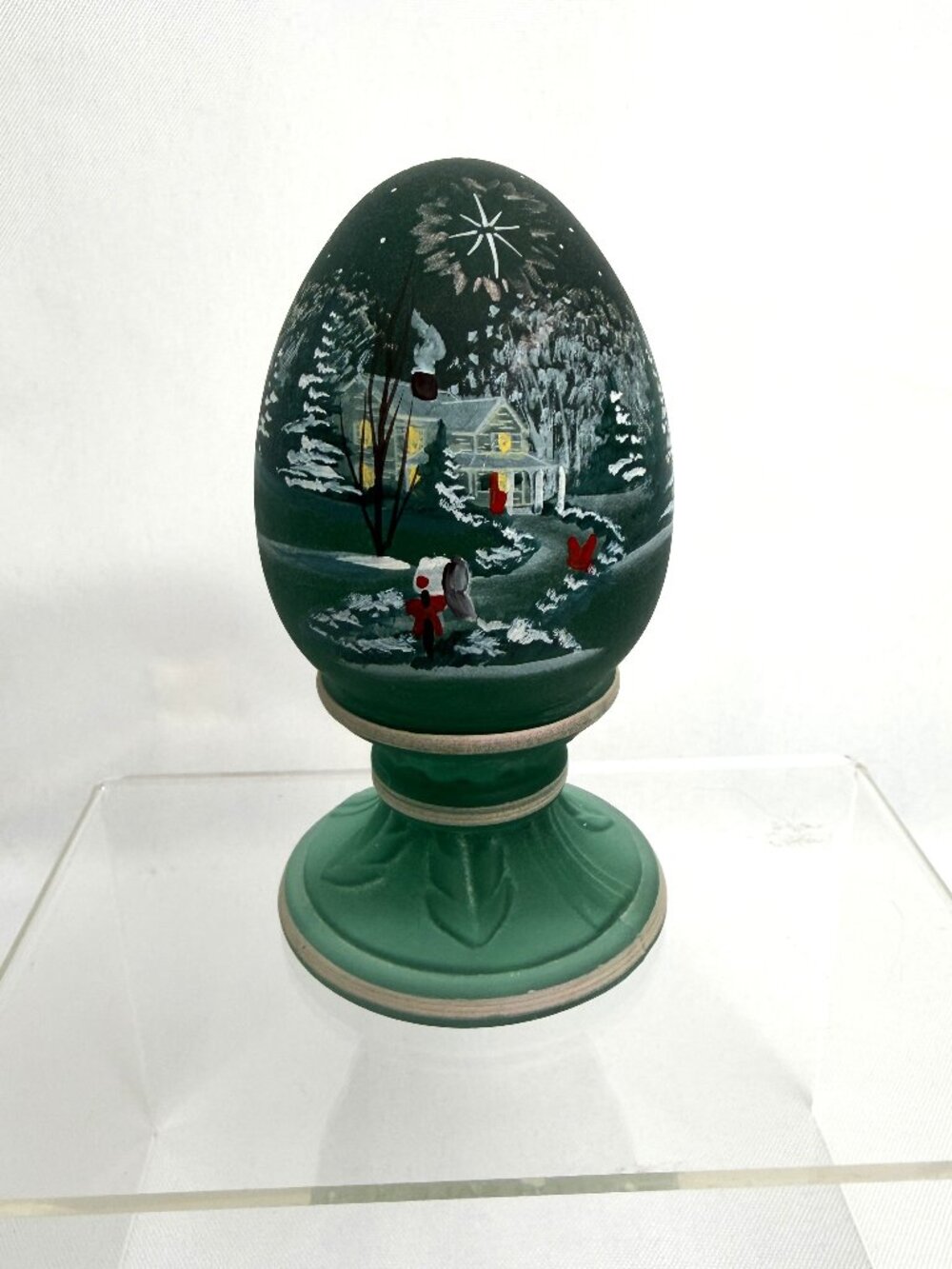 Fenton Hand Painted Egg “Our Home is Blessed” Limited Edition #848/1500 Signed